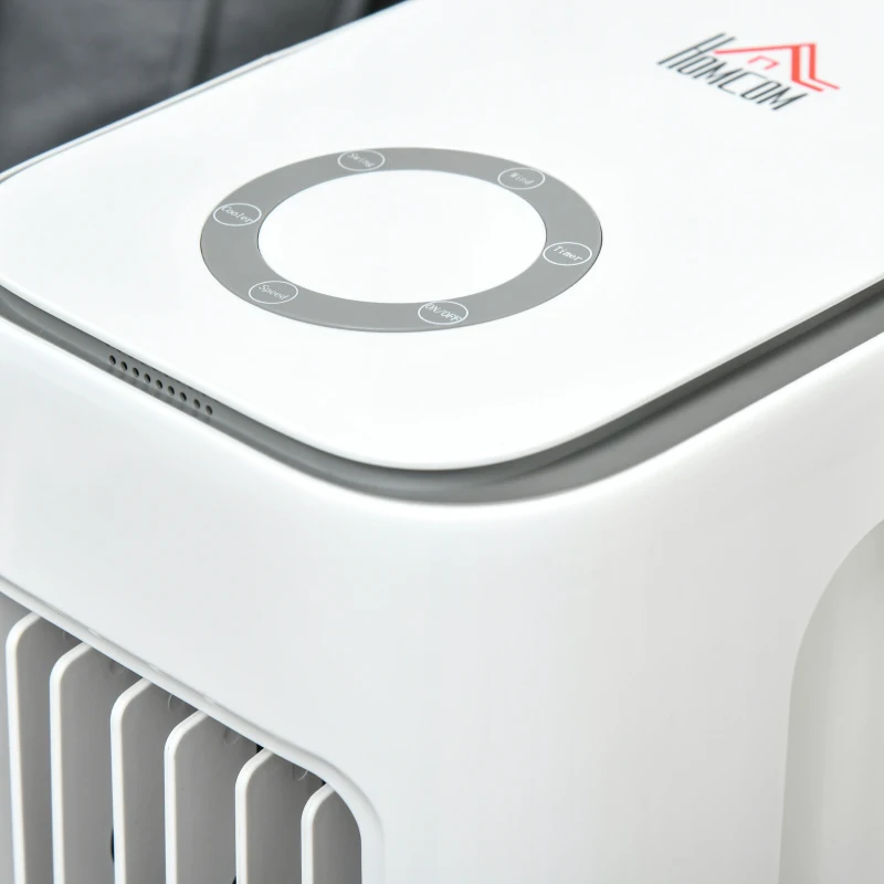HOMCOM 2 in 1 Luftkühler mit Wasserkühlung 5L Wassertank, 12h Timer, für 20 ㎡
