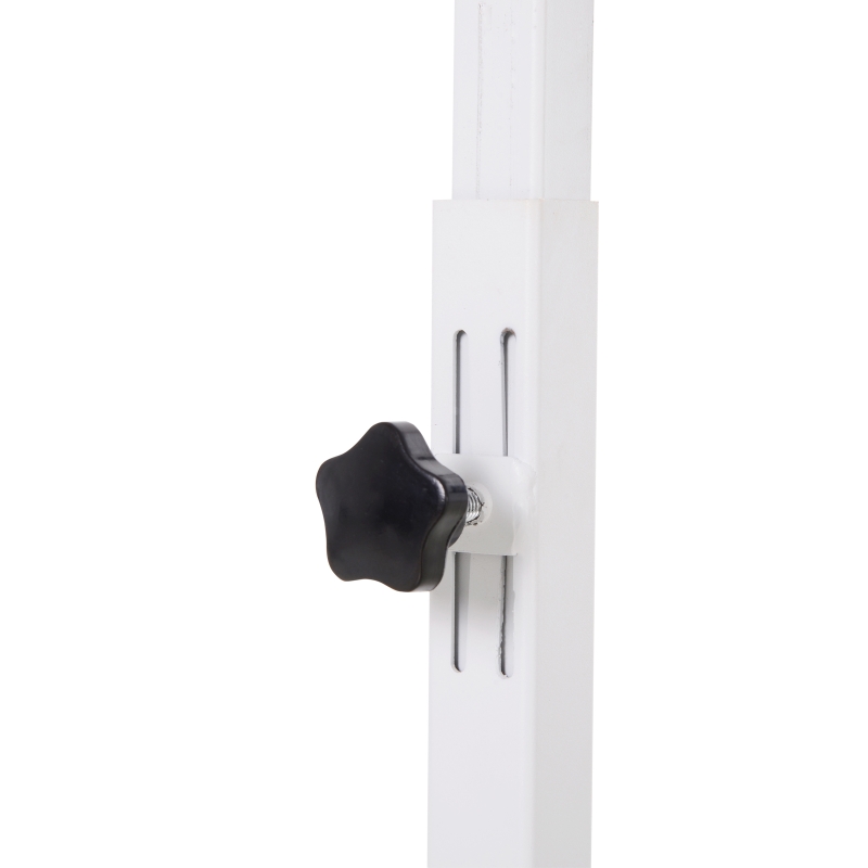 HOMCOM Mesa Auxiliar con Ruedas para Sofá y Cama Altura Ajustable y Marco de Acero 77x40x76-100 cm Nogal Oscuro