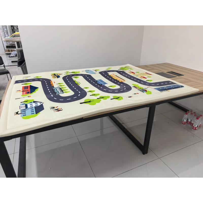 AIYAPLAY Tapete de Atividades Infantil Tapete de Quarto Infantil em Espuma Espessura 3 cm Padrão de Estrada Base Antiderrapante 150x200cm