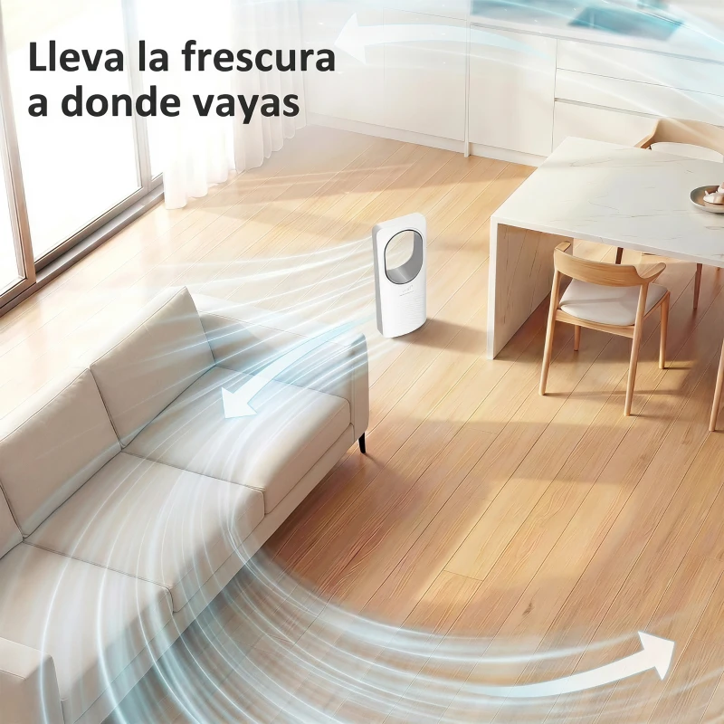 HOMCOM Ventilador de Torre sin Aspas con Mando a Distancia Oscilación 45° 3 Velocidades 3 Modos Temporizador 15H Blanco