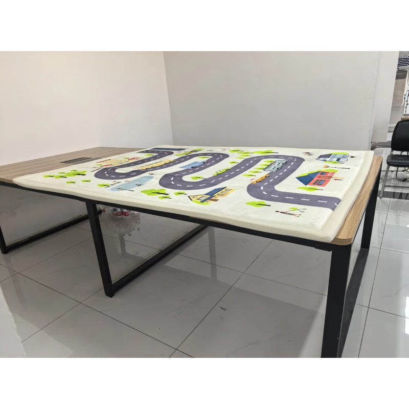 AIYAPLAY Tapete de Atividades Infantil Tapete de Quarto Infantil em Espuma Espessura 3 cm Padrão de Estrada Base Antiderrapante 150x200cm