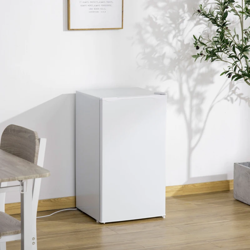 HOMCOM Réfrigérateur congélateur petit réfrigérateur 91 L étagères modulables design sous-comptoir 47,5 x 44,2 x 84 cm blanc