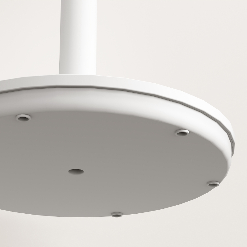 HOMCOM Pedestal Air Circulation Fan with Oscillating, Light Off, White