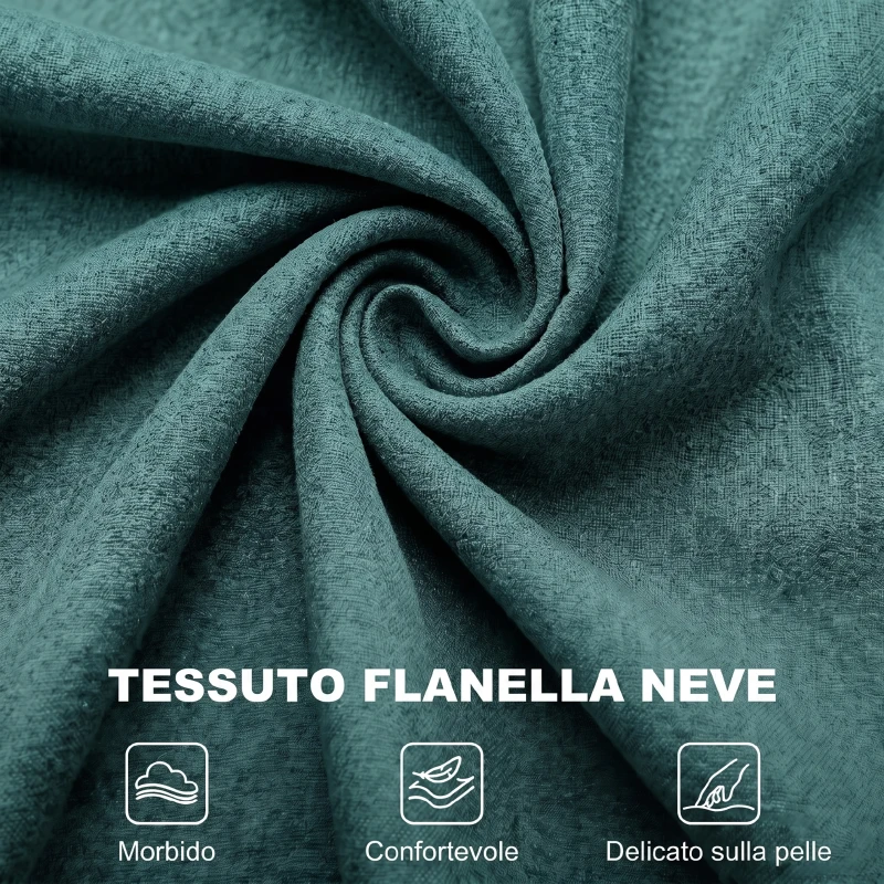 HOMCOM Poltrona per Salotto in Stile Francese con Seduta Imbottita e Cuscini, in Poliestere, 74x86x102 cm, Verde Scuro