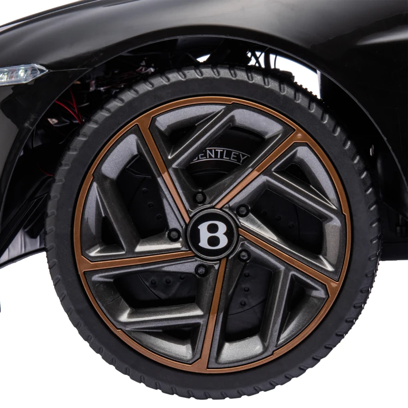 HOMCOM Voiture électrique pour enfant de 3 à 5 ans 2 moteurs 12V 25W 3-5 Km/h télécommande 2,4G Bentley Bacalar noir