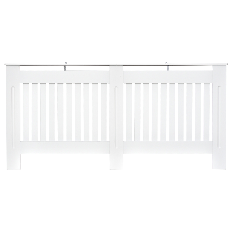 HOMCOM Cubreradiador de MDF Cubierta para Radiador para Salón Dormitorio Pasillo 172x19x81 cm Blanco