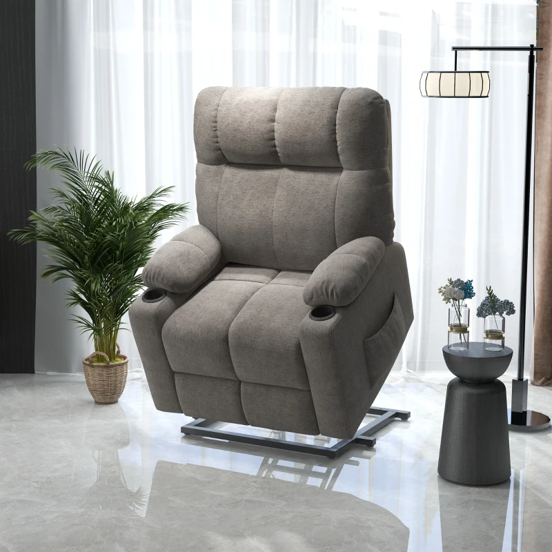 HOMCOM Electric Riser and Recliner Chair for Elderly, Power Lift Recliner Chair with Remote Control, Grey
