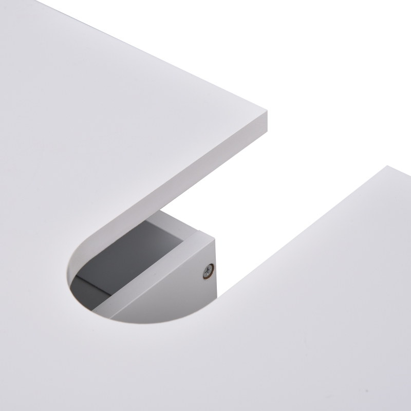 HOMCOM Mobiletto Sottolavabo e Copricolonna per il Bagno, in Legno Bianco con 2 Cassetti e Taglio a U, 67 x 36 x 52cm