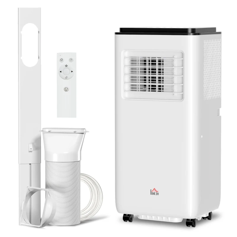 HOMCOM Climatiseur mobile 7000BTU 2kW 5 en 1 refroidissement, déshumidificateur, ventilateur, auto, mode nuit, 2 vitesses