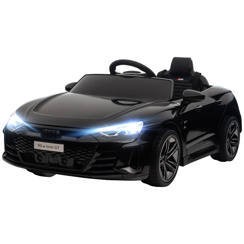 HOMCOM Audi Licensed 12V Kids Electric Ride-On, with Remote Control, Suspension System, Lights, Music, Motor - Black