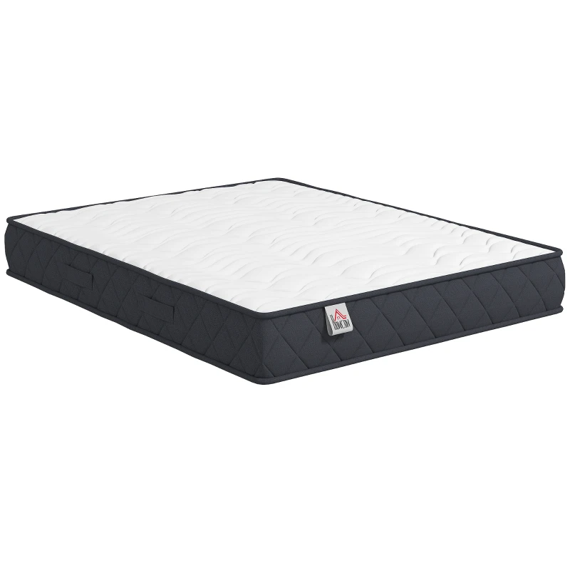 HOMCOM Matelas 160x200cm, matelas 2 personnes, mousse à mémoire de forme, 20cm d'épaisseur, certifié Oeko-Tex, fermeté moyenne