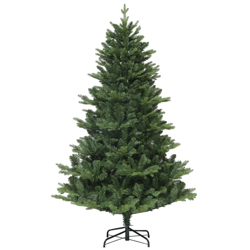 HOMCOM Weihnachtsbaum, Kunsttanne, naturgetreu, breit & üppig, 180 x Φ105 cm, Grün