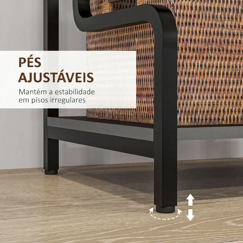 HOMCOM Suporte para Impressora de 3 Níveis com Estrutura em Aço, Estante de Arrumação para Escritório e Casa, 55x40x77 cm, Preto