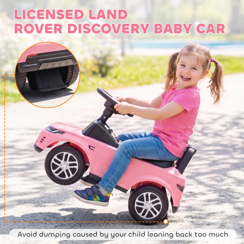 AIYAPLAY Land Rover Licensed Toddler Ride on Car with Horn, Engine Sounds, Under-Seat Storage, for 18-36 Months, Pink