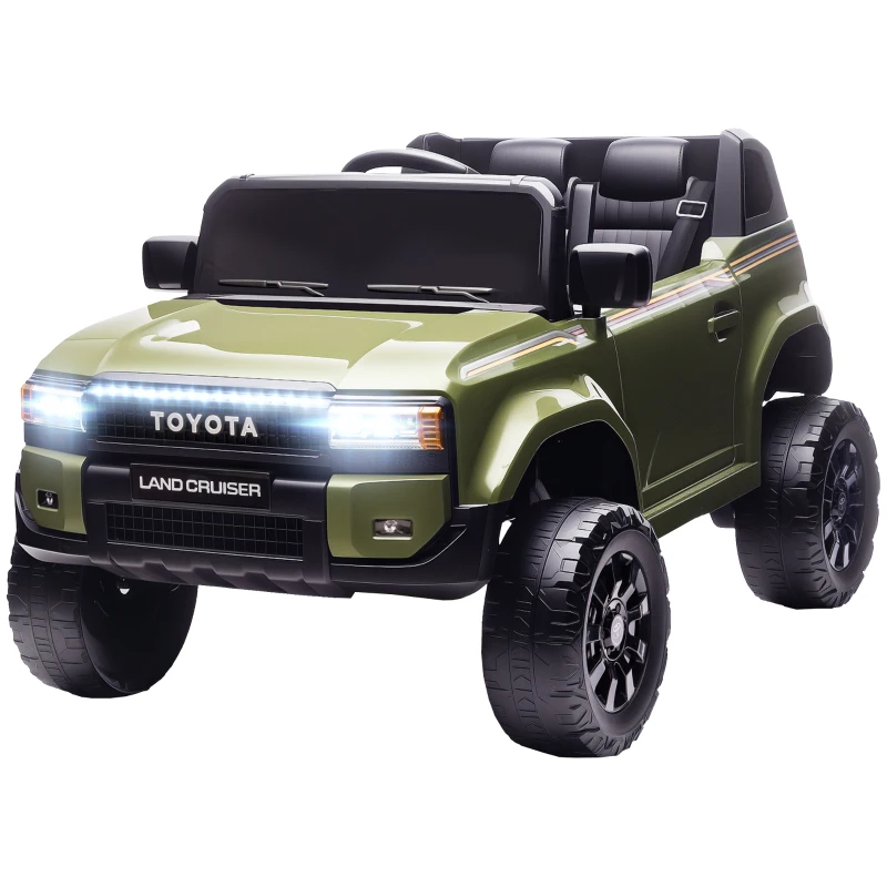 AIYAPLAY Auto Elettrica per Bambini TOYOTA Land Cruiser 12V con Telecomando, Età 3-8 Anni, Verde