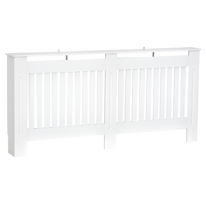 HOMCOM Cubreradiador de MDF Cubierta para Radiador para Salón Dormitorio Pasillo 172x19x81 cm Blanco