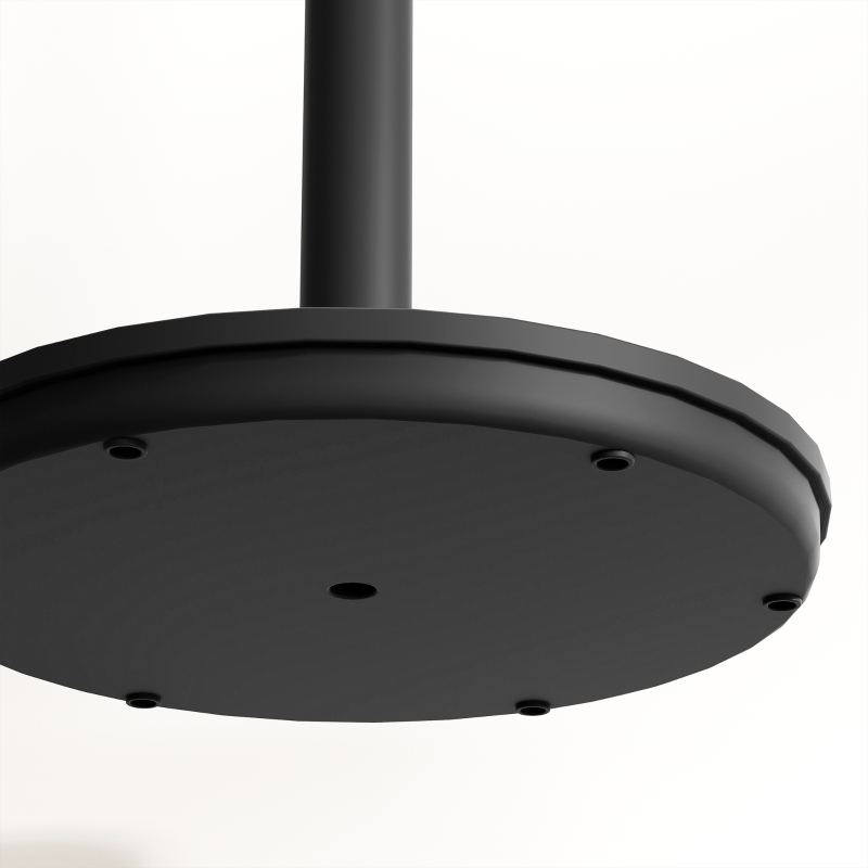 HOMCOM Pedestal Fan, Powerful Air Circulator, 36 Inch Floor Standing Fan with 3 Speed Settings, 70° Oscillating for Bedroom, Home and Office, Black