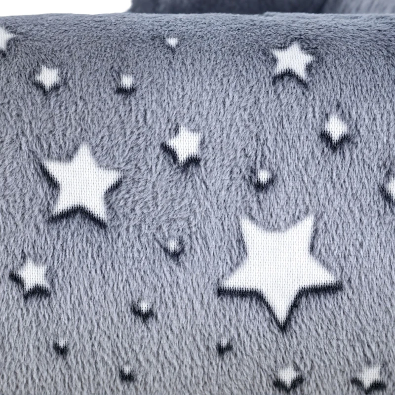 AIYAPLAY Fauteuil enfants canapé pour enfants hosphorescent avec motif étoilé, tissu velours, pour garçons et filles, gris