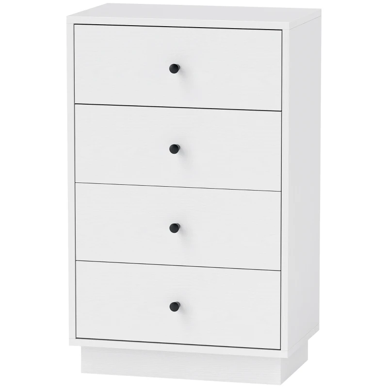 HOMCOM Kommode Sideboard mit 7 Schubladen Schrank aus Holzwerkstoff im Modern Stil 47 x 29 x 75 cm Weiß(m-11)
