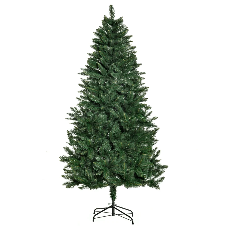 HOMCOM Künstlicher Weihnachtsbaum 180 cm Kieferbaum künstlich mit 724 Zweigen Metallständer für drinnen
