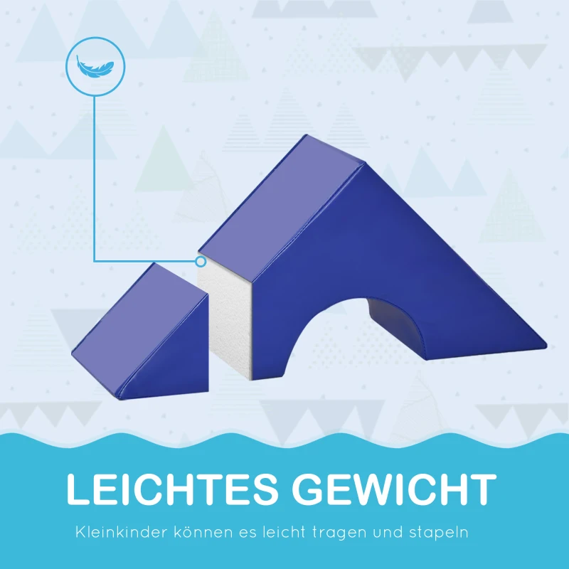 HOMCOM Grote bouwblokken voor kinderen, 11-delige set, voor kinderen van 1-3 jaar, schuim, kleurrijk(m-6)