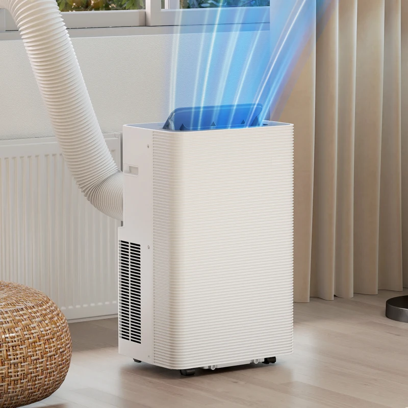 HOMCOM Climatiseur mobile 12000 BTU, climatiseur portable 4 en 1, refroidissement, déshumidificateur, ventilateur, mode nuit