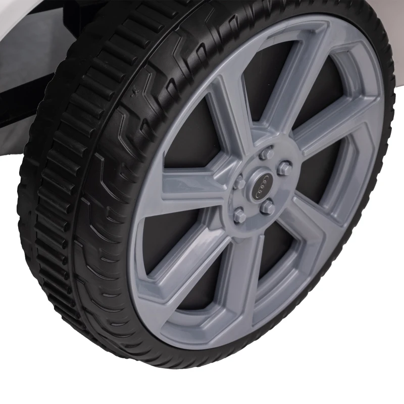 HOMCOM Kinder-Elektroauto Audi TT RS Roadster, 3 km/u, Afstandsbediening, LED, USB, Wit(m-12)