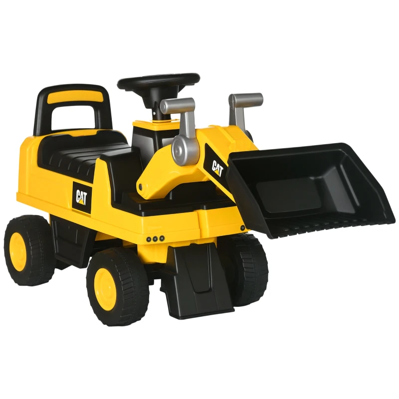 HOMCOM-graafmachine met zitplaats, zitgraafmachine met bak, glijdend voertuig, zitauto