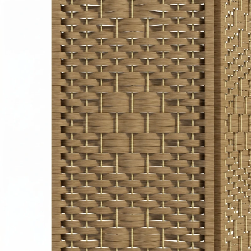 HOMCOM Paravent intérieur en bois séparateur de pièce cloison pliable 4 panneaux 160 x 170 cm bois naturel