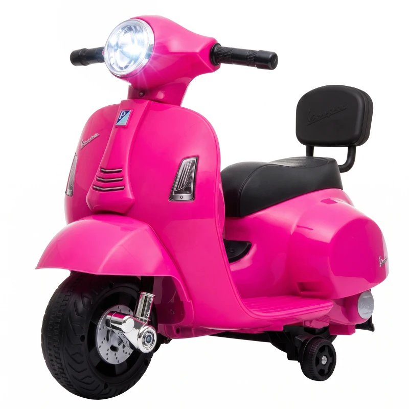 AIYAPLAY Elektryczny motorek dziecięcy Mini Vespa GTS 6V z akumulatorem litowym Ergonomiczne siedzisko i oparcie 1,5-3 lat