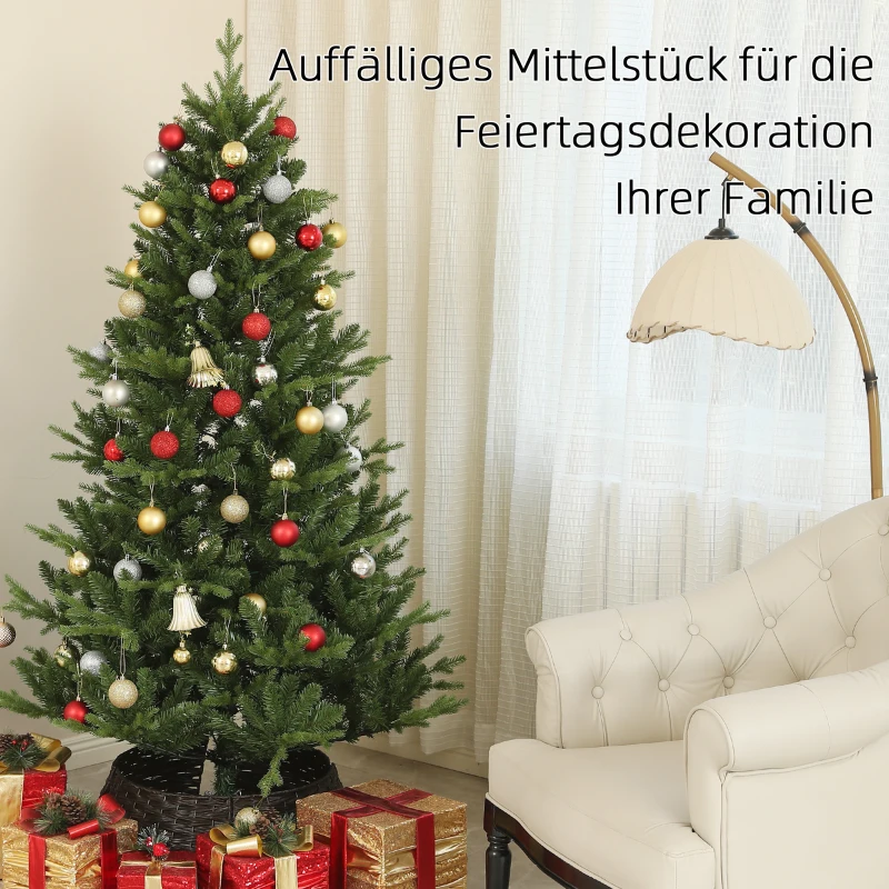 HOMCOM Kerstboom, Kunstspar, levensecht, breed & weelderig, 180 x Φ105 cm, Groen