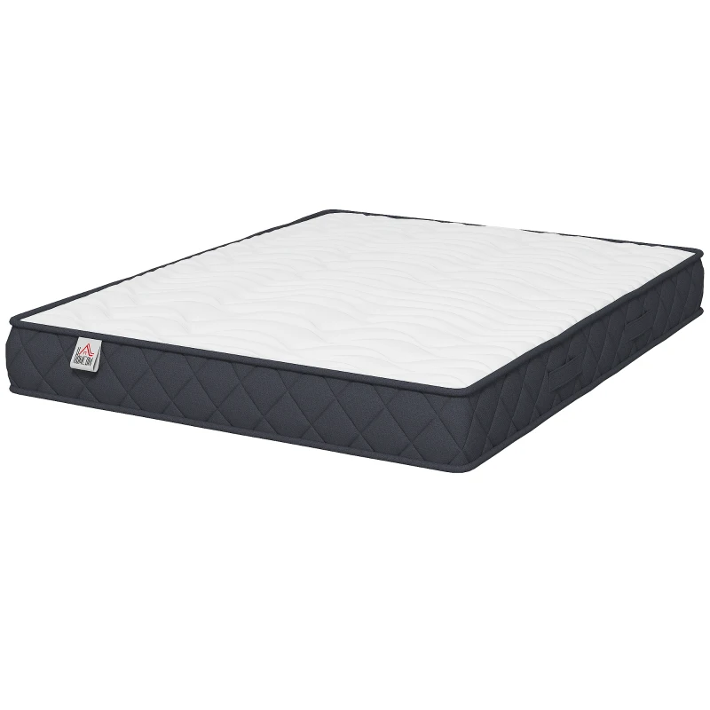 HOMCOM Matelas 140x190cm, matelas 2 personnes, mousse à mémoire de forme, 20cm d'épaisseur, certifié Oeko-Tex, fermeté moyenne