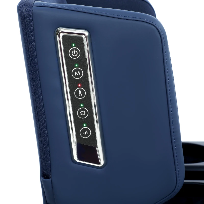 HOMCOM 2-in-1 beenmassageapparaat met warmte, luchtcompressie, timer, 3 modi & intensiteiten, blauw en zwart