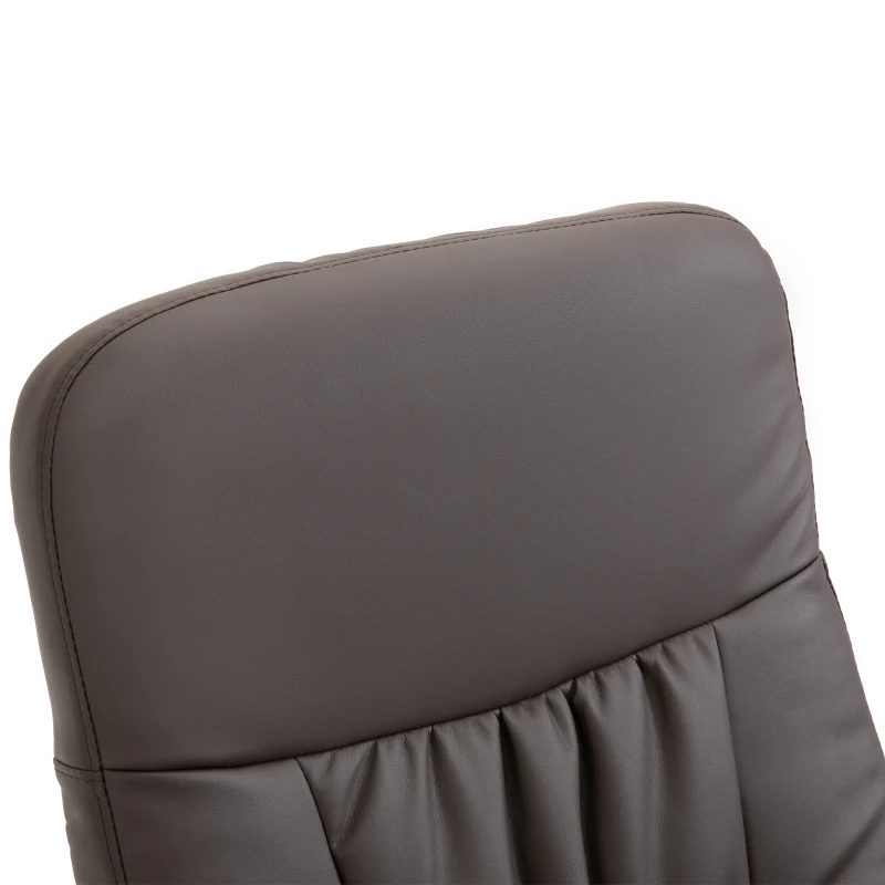 HOMCOM massagestoel met voetenbank 145° helling bruin(m-7)