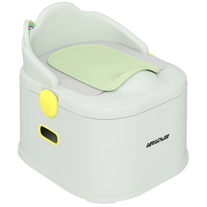 AIYAPLAY Kinderpotje 3-in-1 met Afneembare Zitting, Kunstleder zitkussen, Max. 50 kg, Grijs