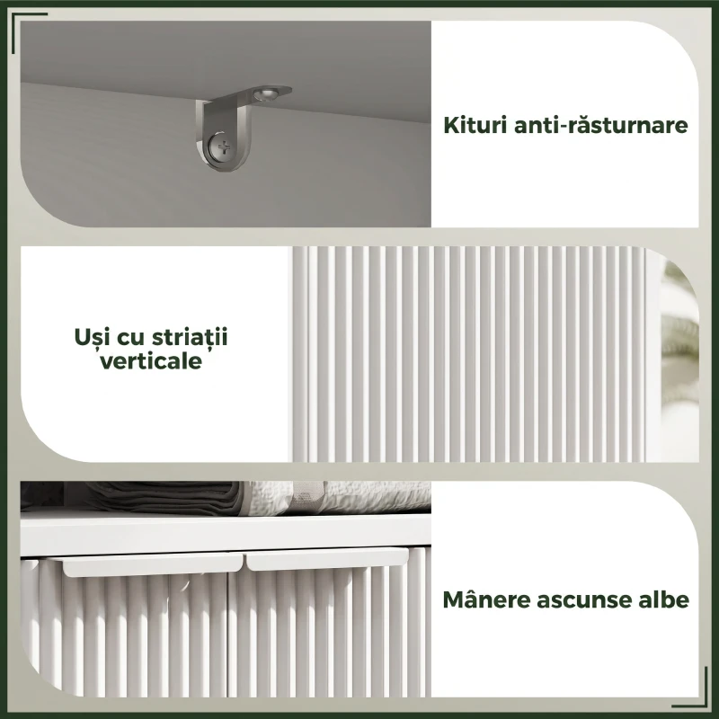HOMCOM Dulap pentru sub chiuvetă cu raft interior reglabil și raft deschis, din lemn, 60x33x63 cm, alb