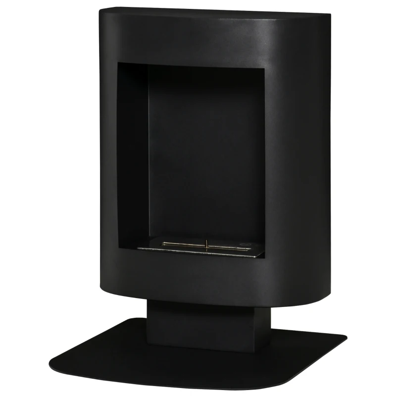 HOMCOM Camino a Bioetanolo con Serbatoio da 0.9L, Copertura fino 20㎡, 46.5x53x65cm, Nero