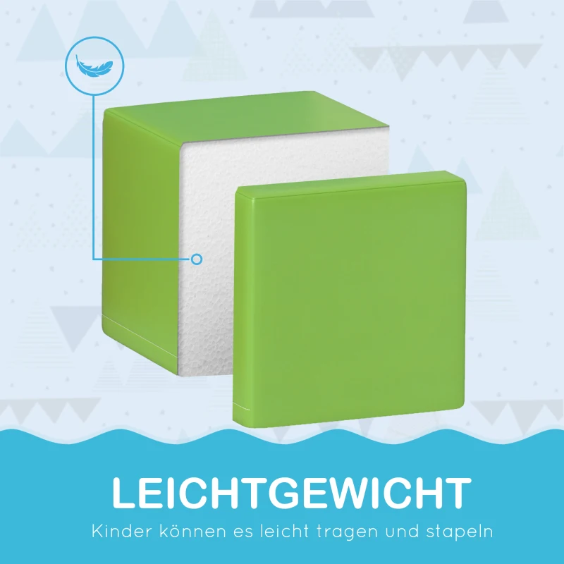 HOMCOM Klim- en kruipspeelgoed voor kinderen, zacht EPE-schuim, 20x20x20 cm, veelkleurig, 1-3 jaar