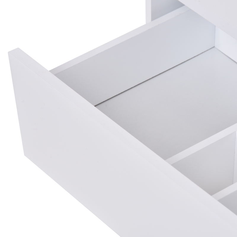 HOMCOM MDF 2-Drawer Under Sink Bathroom Cabinet White