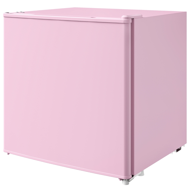 HOMCOM Tischgefrierschrank mit 35 Liter Kapazität, kleiner Gefrierschrank mit umkehrbarer Tür, Rosa