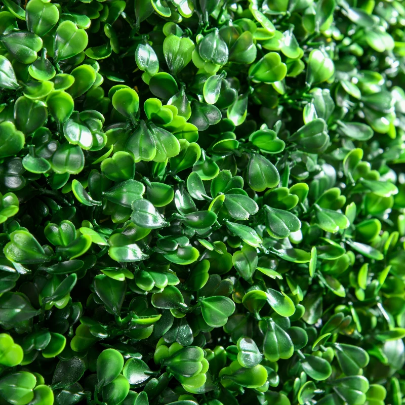 HOMCOM Set di 2 Piante Finte Sfera di Bosso Ø50cm, Decorazione per Interno ed Esterno, Verde