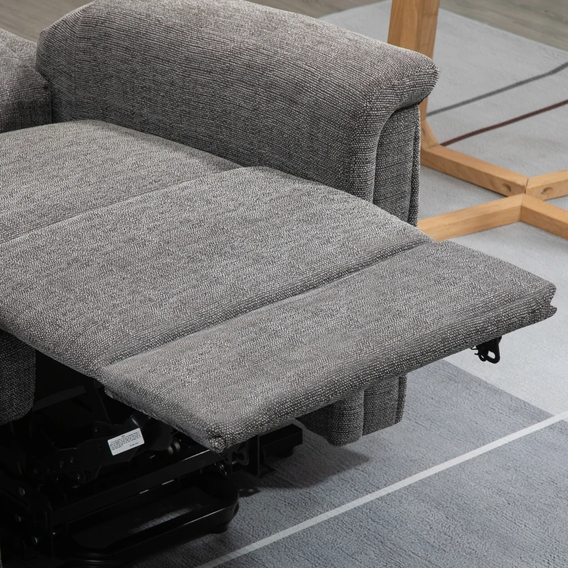 HOMCOM elektrische relaxfauteuil met opstahulp incl. afstandsbediening staalgrijs
