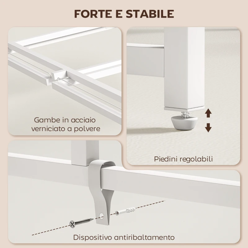 HOMCOM Scrivania Pieghevole Salvaspazio con Stand per Monitor Rimovibile, 100x48x87.5 cm, Legno
