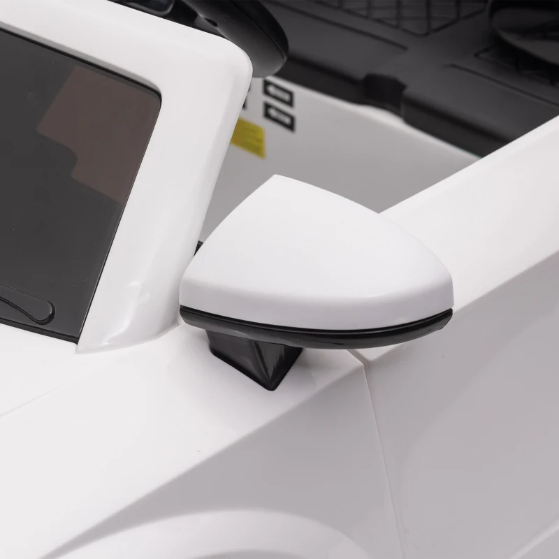 HOMCOM Kinder-Elektroauto Audi TT RS Roadster, 3 km/u, Afstandsbediening, LED, USB, Wit(m-13)
