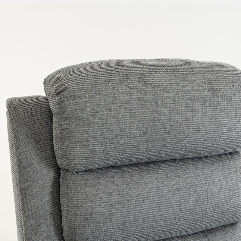 HOMCOM Massage-relaxfauteuil met warmte, verstelbare hoofdsteun en wandbesparend ontwerp, grijs