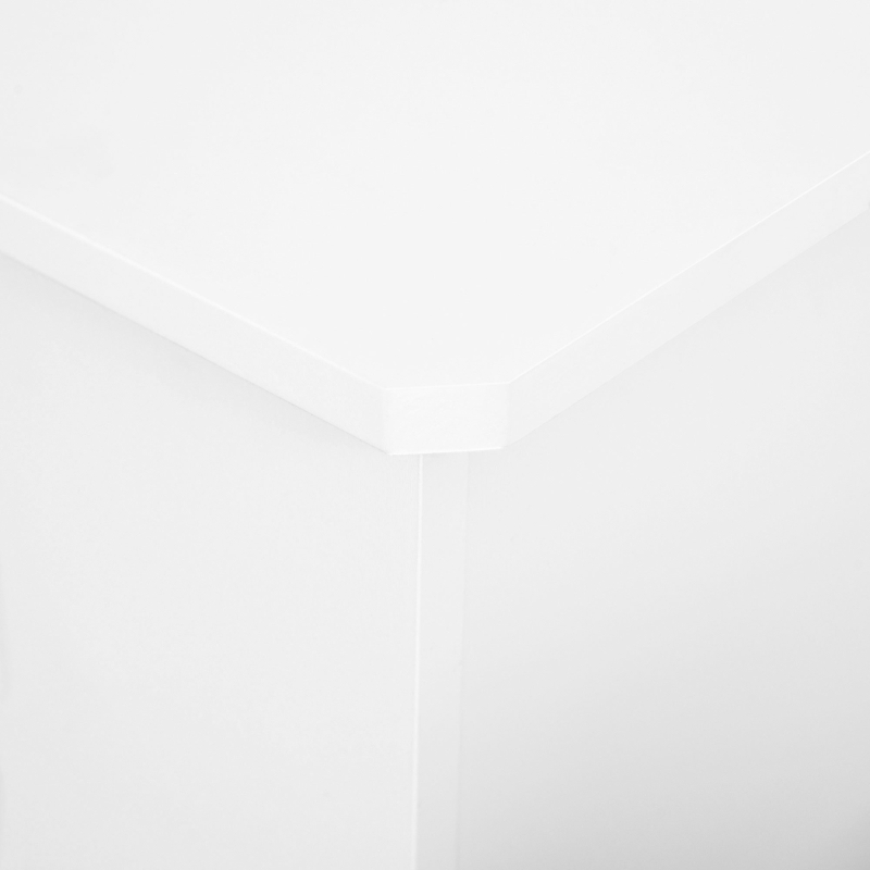 HOMCOM Radiator Cover, Modern MDF White Painted Cabinet with Horizontal Slats for Living Room, Bedroom, 172L x 19W x 81H cm