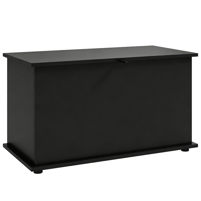 HOMCOM Baú de Arrumação 102 L com Dobradiça de Segurança Estilo Moderno para Corredor Quarto e Sala de Estar 80x40x45 cm Preto