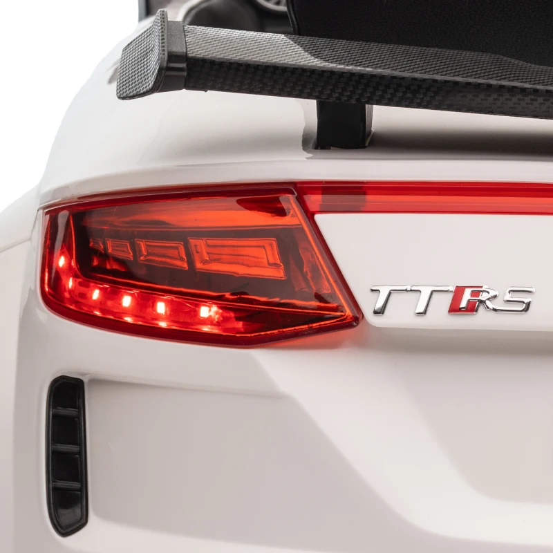HOMCOM Kinder-Elektroauto Audi TT RS Roadster, 3 km/u, Afstandsbediening, LED, USB, Wit(m-11)