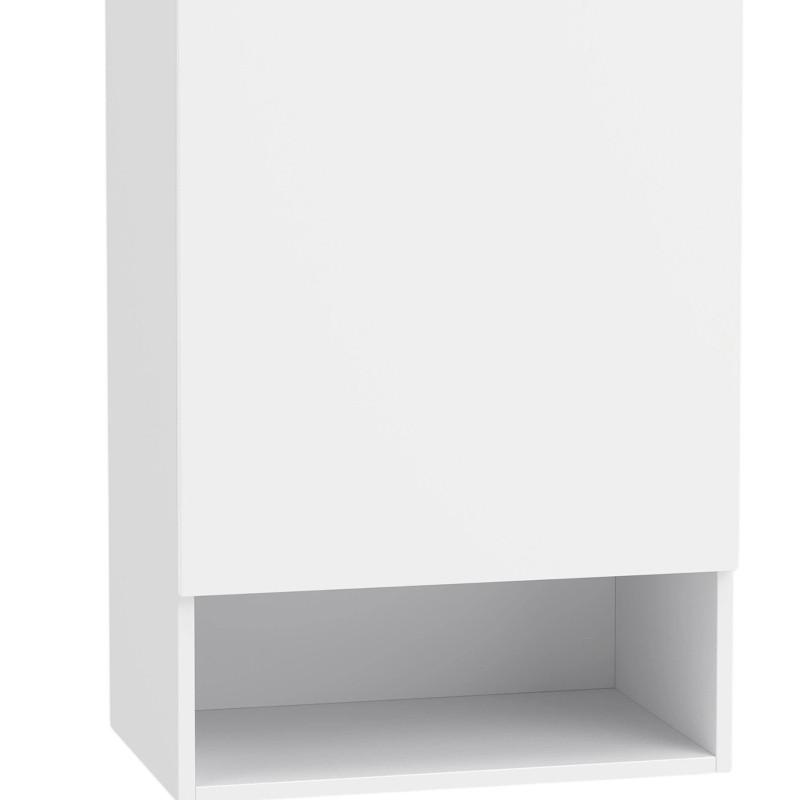 HOMCOM Badkamerkast voor wandmontage met verstelbare planken en deur, wit