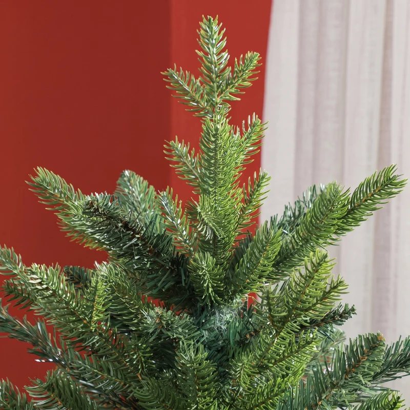 HOMCOM Brad de Crăciun Artificial de 180 cm cu 1821 de Crengi și Bază Metalică, Verde